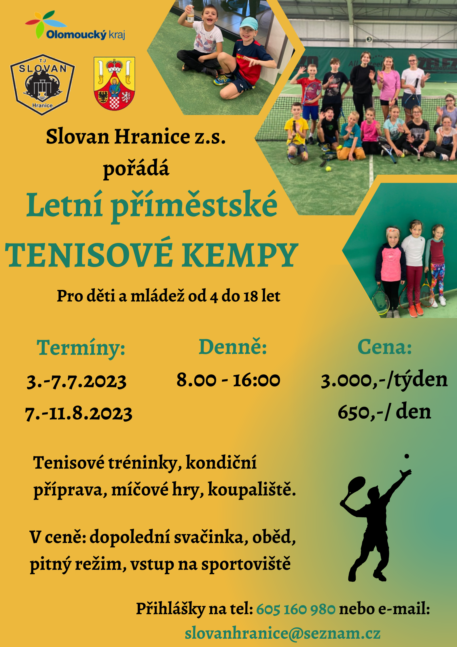 Letní příměstské tenisové kempy - Slovan Hranice, z.s.